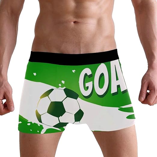 Jereee Green Abstract Soccer Football Men's Underwear Soft Polyester