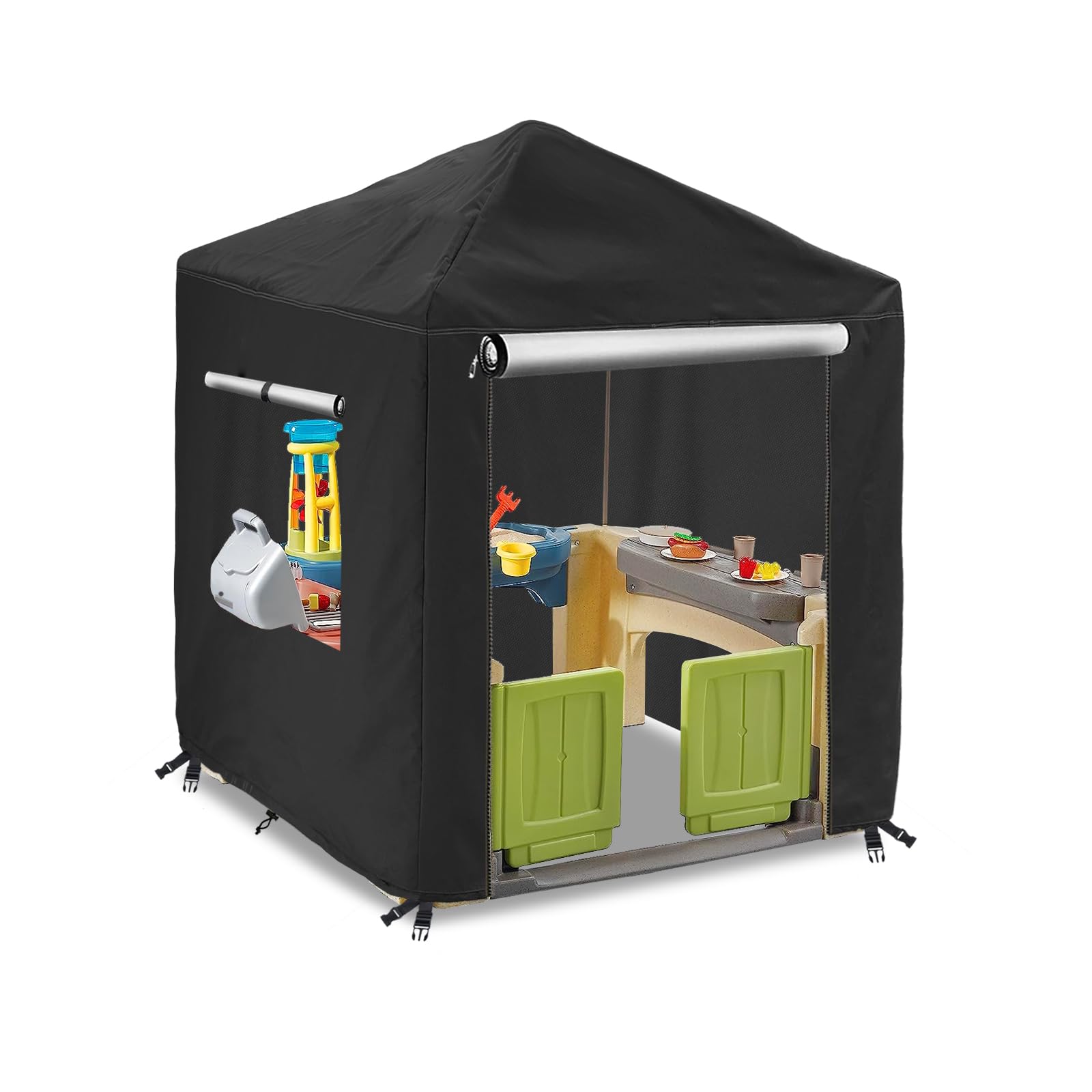 Hadisi Outdoor Kids Playhouse Cover,Waterproof Cover Suitable for Step2 Playhouse and Playhouse of The Same Size as Other Brands Kids' Playhouse (56" W x 56" D x 60.2" H)