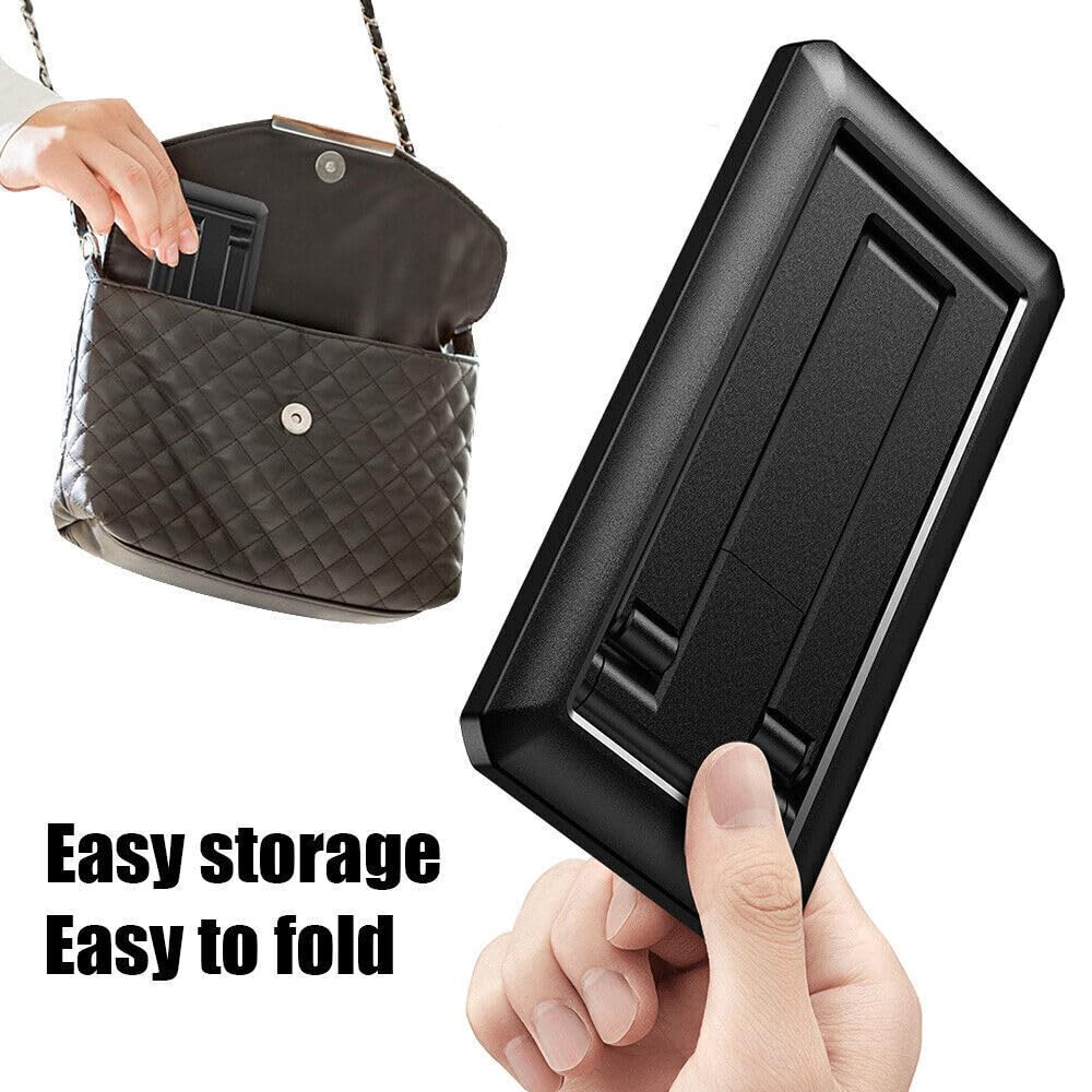 Soporte de teléfono ajustable en 6 ángulos, para todas las marcas de Smartphone y Tableta, ideal para oficina y hogar, soporte de mesa para la mayoría de teléfonos y tabletas, (negro) 2023.