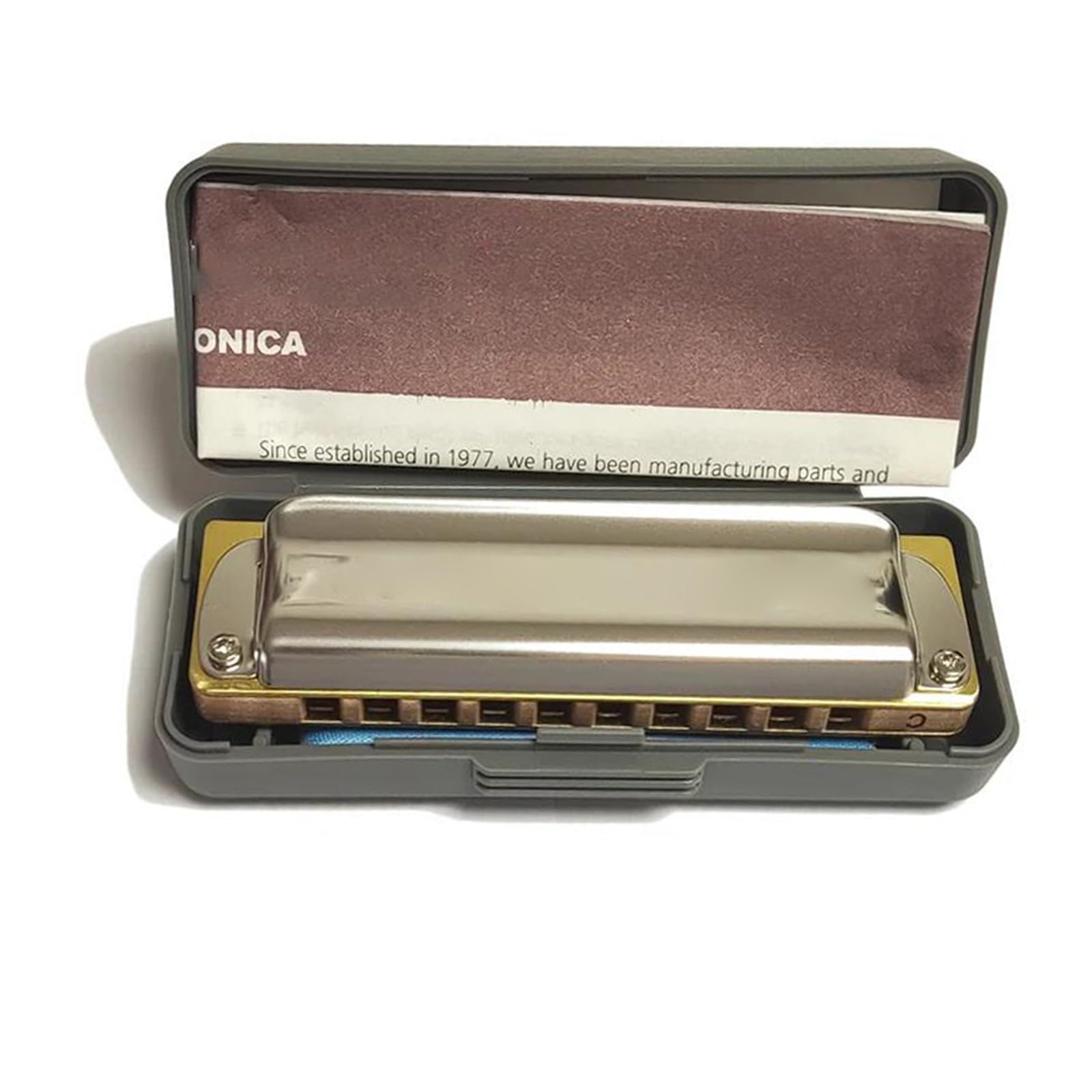 Harmonijka Ustna Harmonijka Blues Harp 10 Otwory Organy Ustne Płyty Ze Stali Nierdzewnej Grzebień Z Drewna Klonowego Równo Temperowany(C Tone)