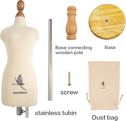 Miniatura 5 de lavandeform Maniquí para mujer (no tamaño completo, altura del cuerpo de 12.8 pulgadas para coser, tamaño 13, para hacer patrones, maniquí