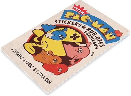 Miniatura 2 de Tinworld Cartel de hojalata Pac-Man Bubble Gum Vintage Retro Cocina Cottage Store Sign C421