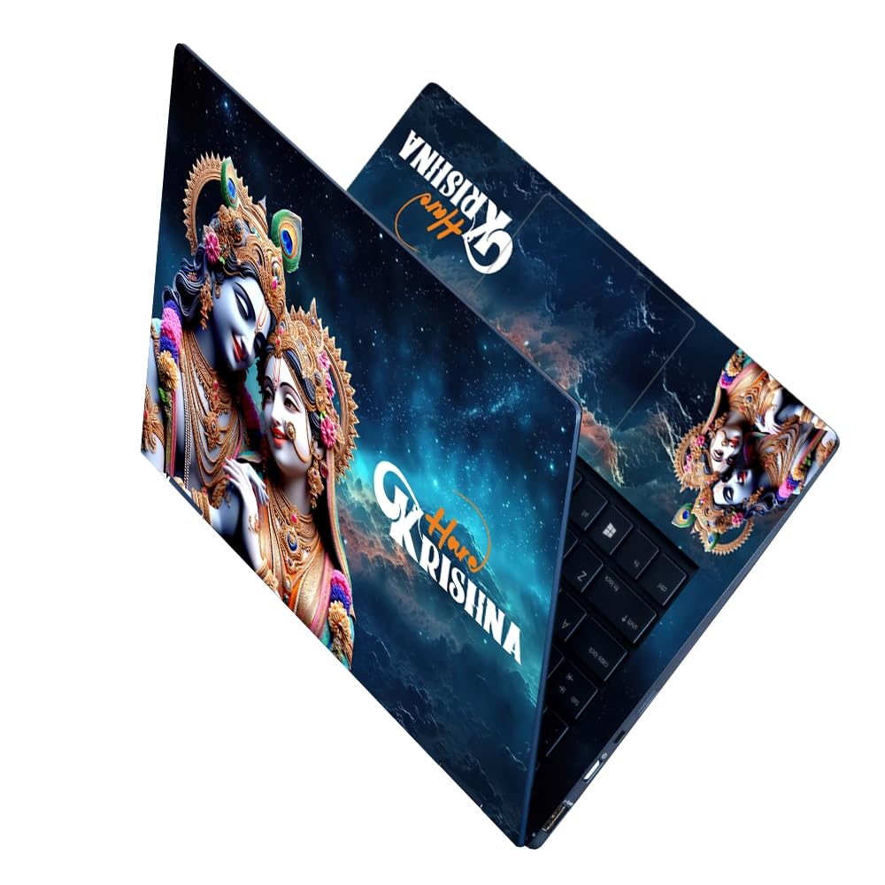 FineArts Full Body Laptop Skin Upto 15.6 inch Sticker Compatible for Dell/HP/Lenovo/Acer/Sony All Laptop Size Upto 14 to 15.6 Inch - Hare Krishna Universe (B0D8GZJ38B) Amazon Price History, Amazon Price Tracker