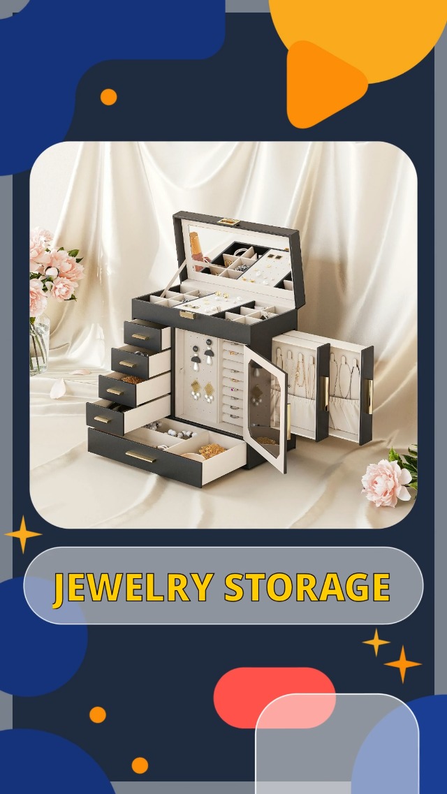 Amazon.com: HOOBRO Jewelry Box with Mirror, Jewelry Organizer Box