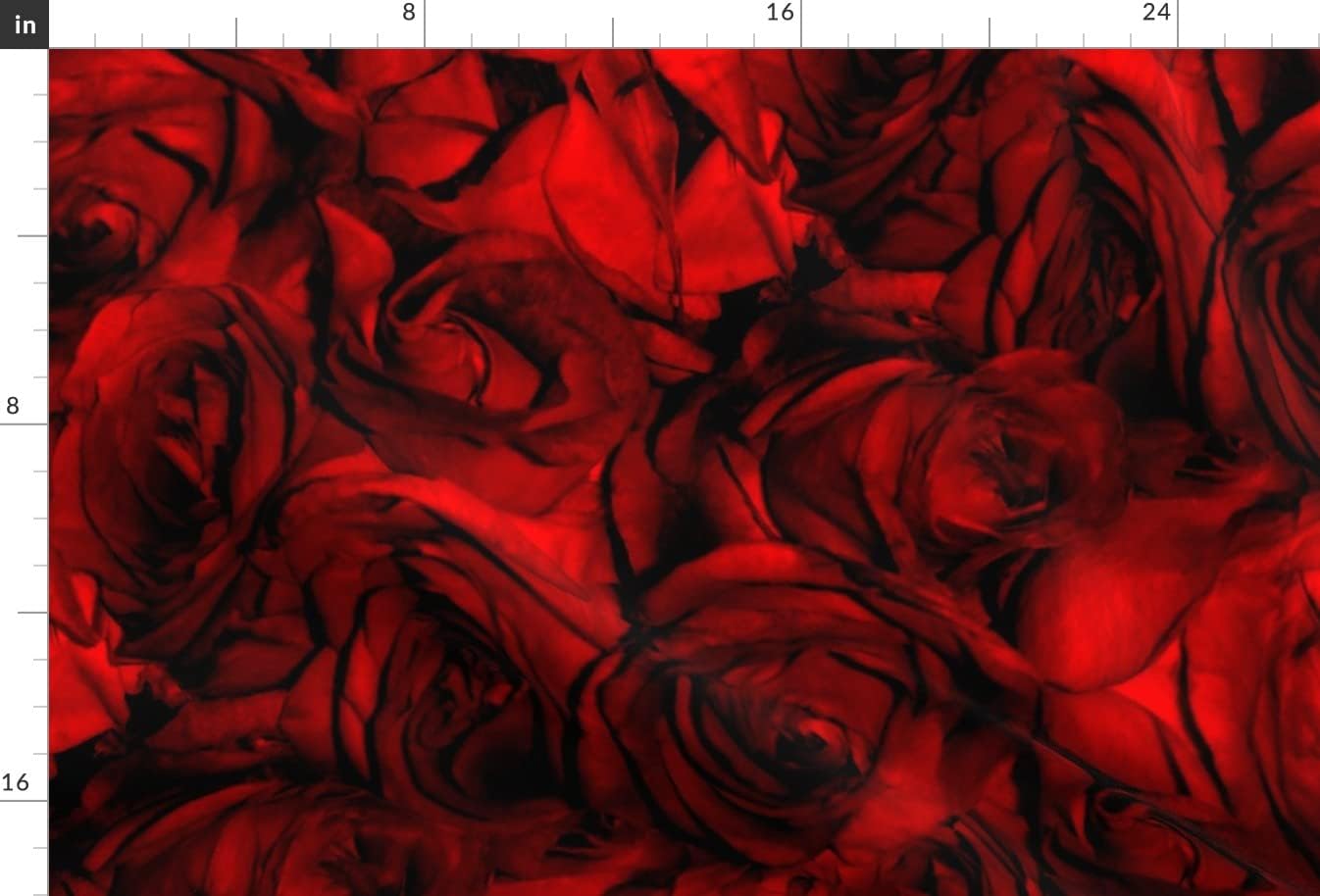 Spoonflower Fabric - Blood Roses Rose Flowers Romantic Victorian Red Fire Orange Poppy Printed on Upholstery Velvet Fabric Fat Quarter - Upholstery Home Decor Bottomweight Apparel
