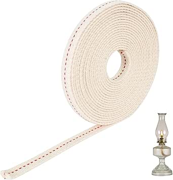 Stoppino Per Lampada A Cherosene Cotone 5m X 11mm - Ricambio Per Lampade A Olio E Lanterne