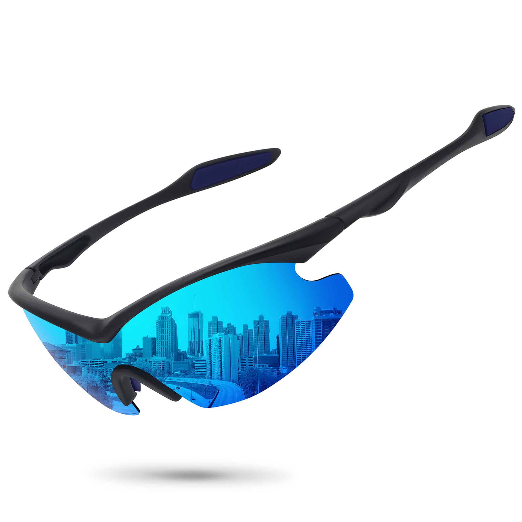 Polaryzacyjne sportowe okulary przeciwsłoneczne mężczyźni kobiety wędkarstwo turystyka jazda na rowerze owijane wokół pół oprawki okulary przeciwsłoneczne ochrona UV