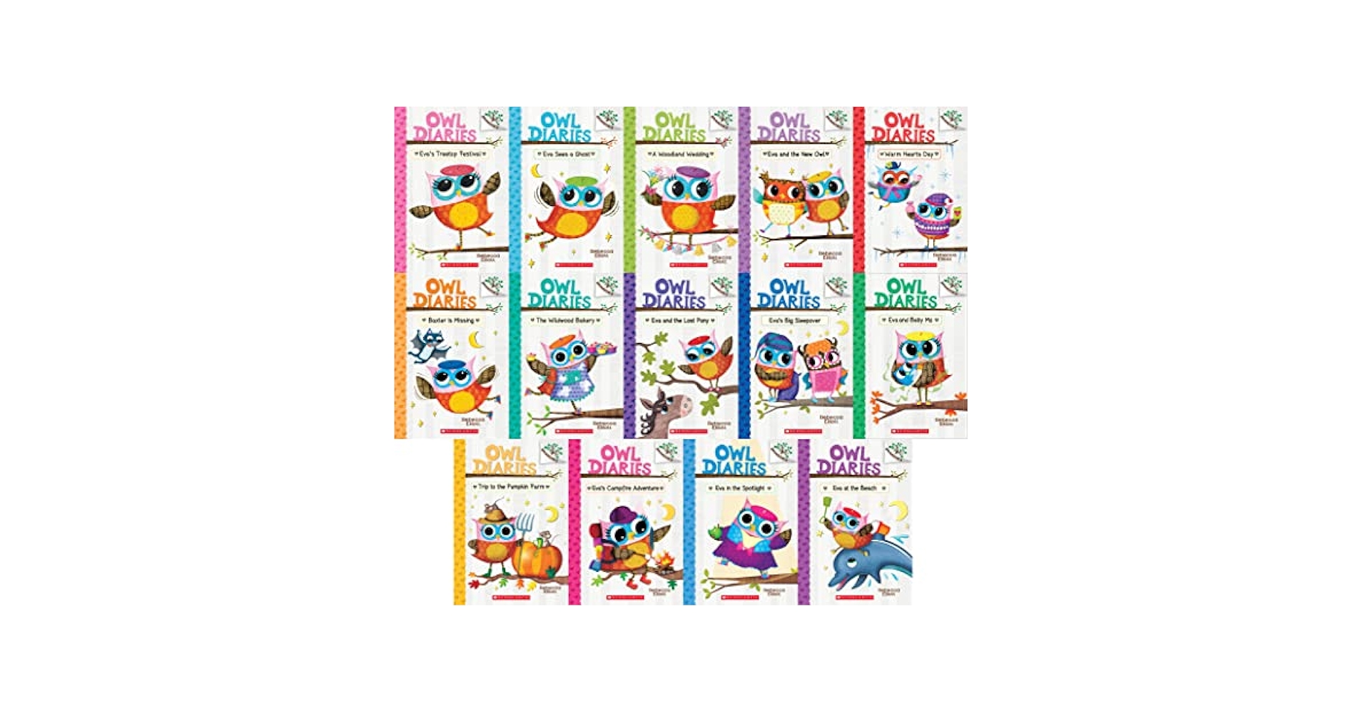 かめOWL Diaries 絵本15冊＆unicorn dialies Owl Diaries 15 Books Series Set: Rebecca Elliott, Rebecca