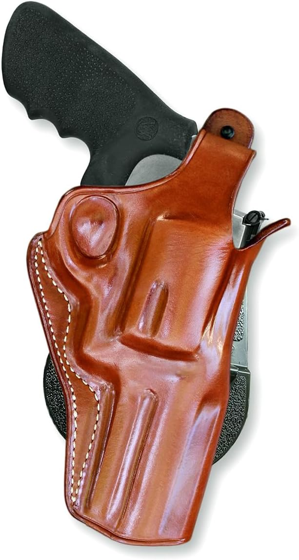 Masc Premium Leather Paddle Holster OWB with Thumb Break Fits Model 500 X-Frame 4-inch, Right Hand Draw, Brown Color #1433#