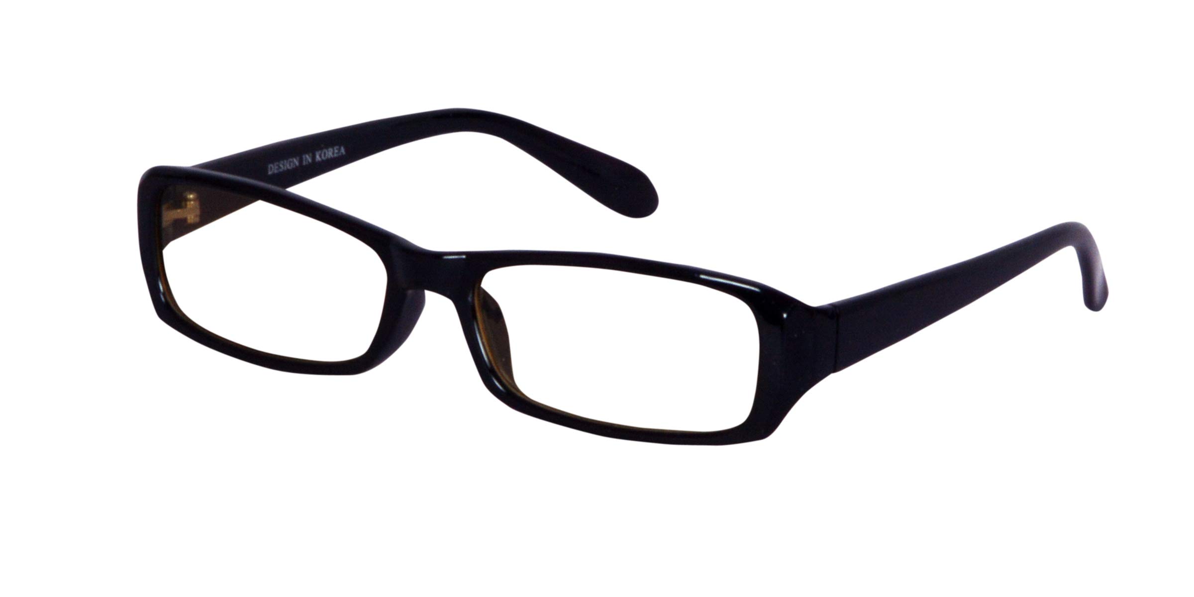 Black Full Rim Rectangular Men's Sunglass (Transparent)