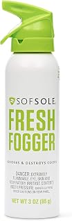 Sof Sole Fresh Fogger Deodorizer Spray for Shoes, Gym Bags, Lockers - Fast Odor Eliminator, No Residue