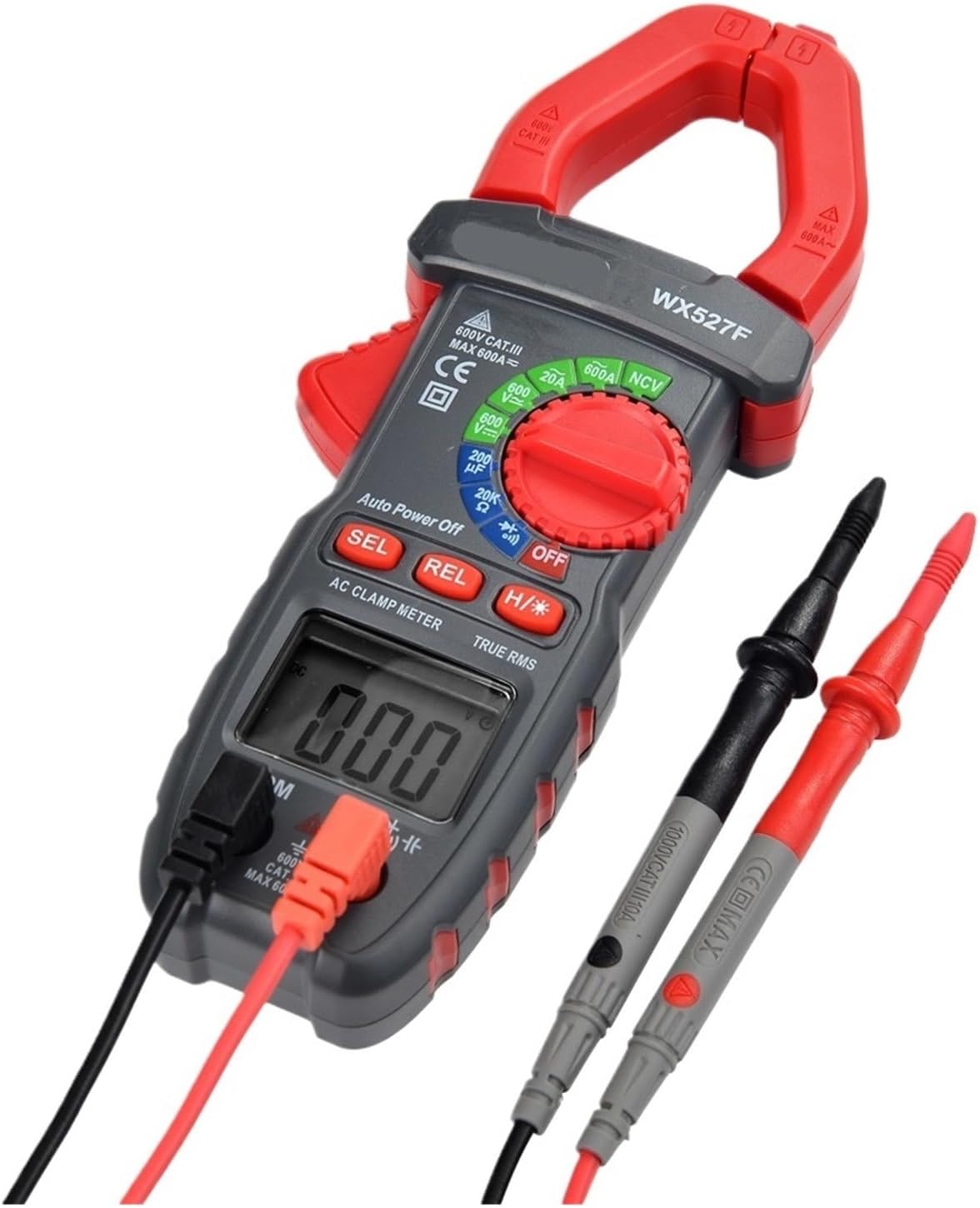 AC/DC Clamp Meter Hook Digital Ammeter Current Tester Multimeter Tonometer Pliers Voltmeter Holdpeak Electrician Clamp WX526(WX526)