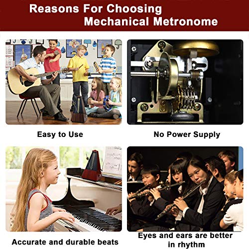 A WARM HOME Métronome Mécanique pour Guitare/Basse/Piano/Violon/Batterie et Autres Instruments Débutant minuterie de… - Les Beatles, Paul McCartney, John Lennon, RIngo Starr, George Harrison A WARM HOME Métronome Mécanique pour Guitare/Basse/Piano/Violon/Batterie et Autres Instruments Débutant minuterie de… – Image 6