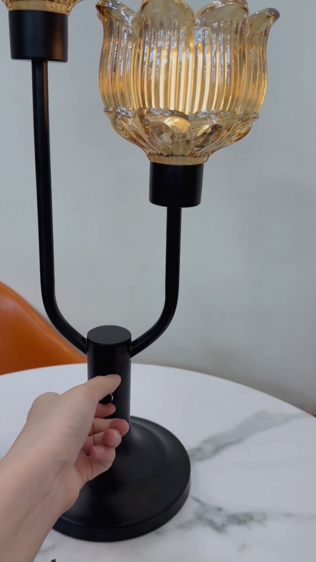 Image of Lightdot Vintage Black Lamp Mid Century Modern Table Lamp Dimmable Gift