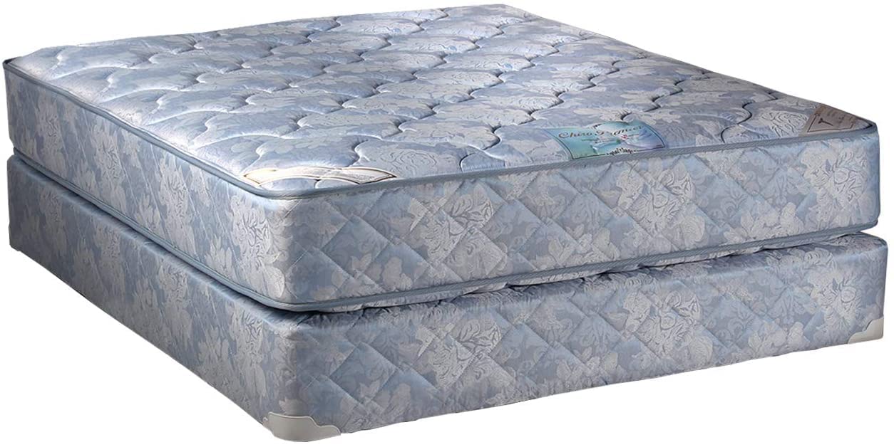 DS Solutions USA Chiro Premier 2-Sided Blue Color Full Size Mattress Set with Cover Protector - Spine Support