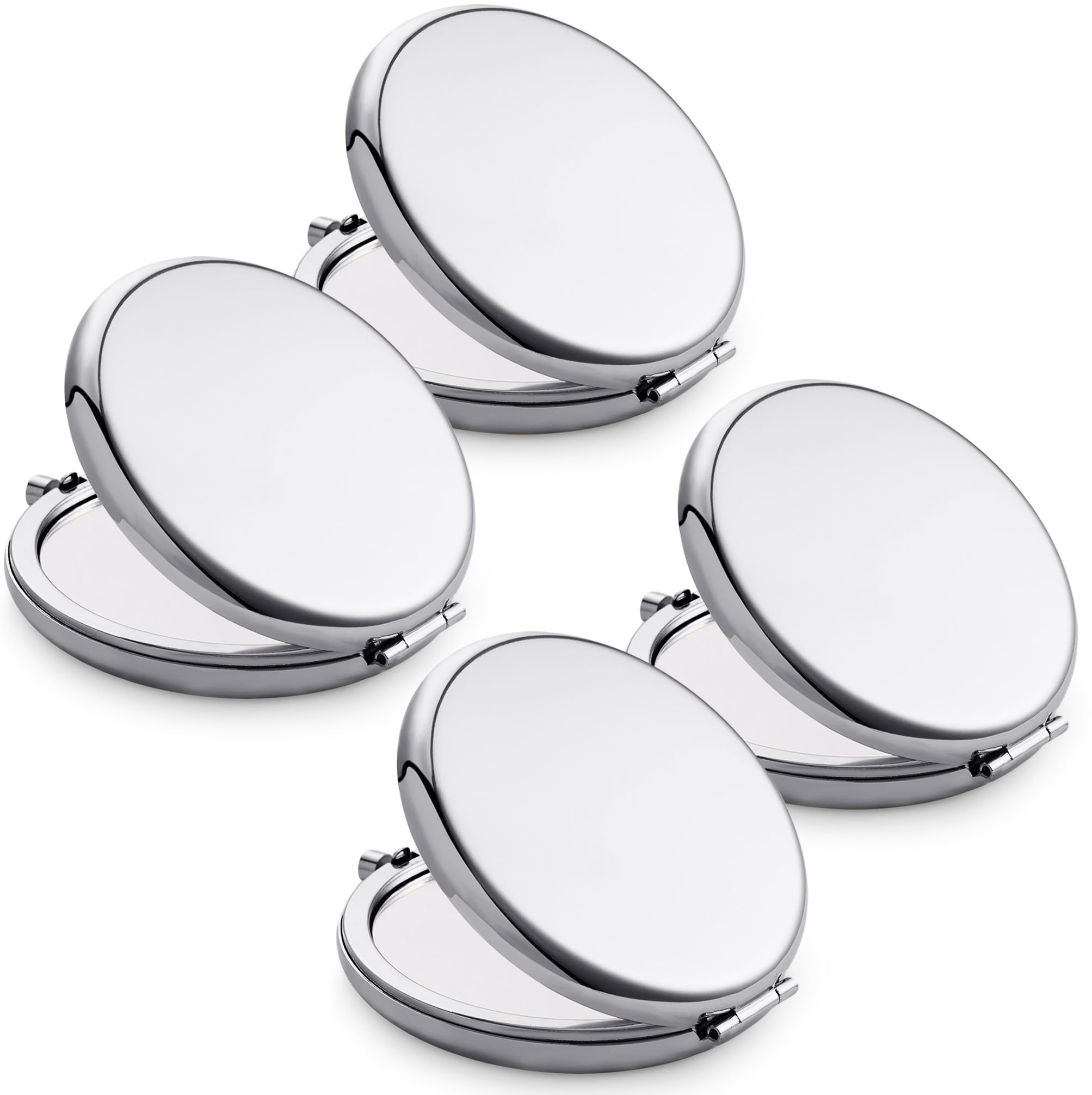 Amazon.com: MLLXX Compact Mirror for Purse, Metal Round  display picture 3