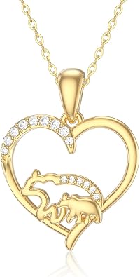 Amazon.com: 14K Solid Gold Mama Bear 