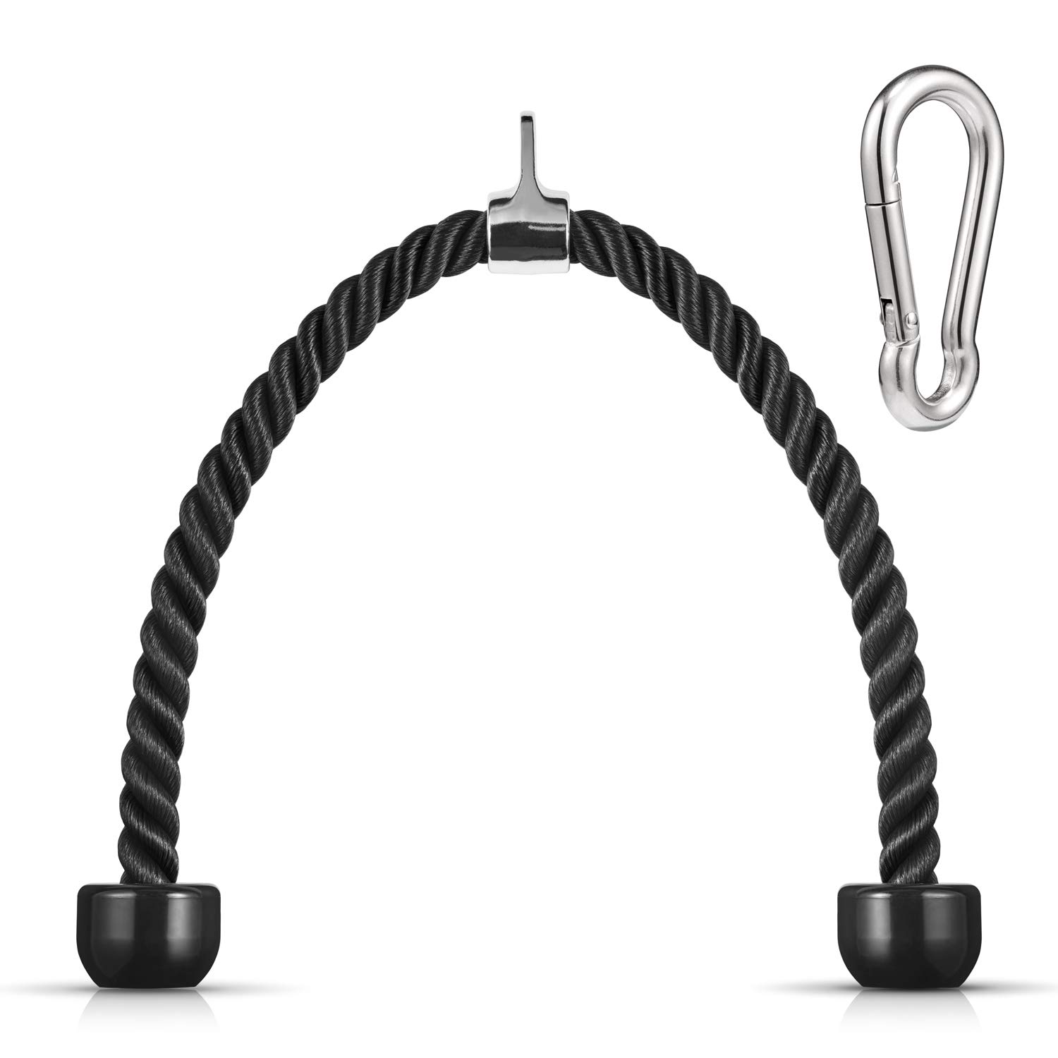 Buy LUSS CUSTOM Heavy Duty Tricep Rope 27 and 36 inches with Stainless Steel Snap Hook, Fitness