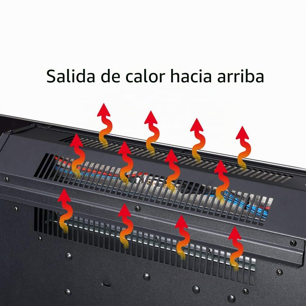 MONZANA® Chimenea Eléctrica de Pared 900W/1800W Mando a Distancia Estufa Fuego Artificial Termostato Temporizador