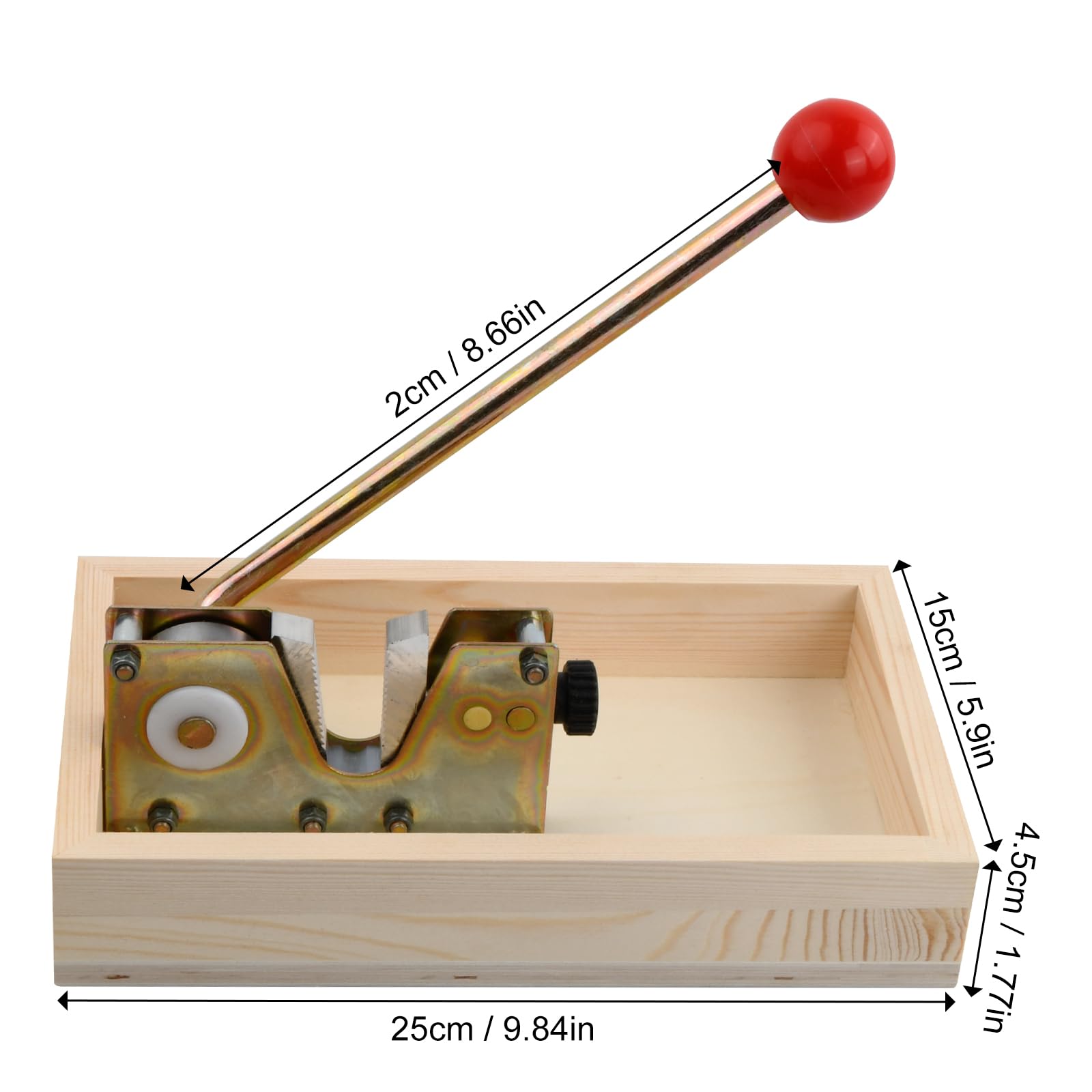 Schiaccianoci Noci, Cracker con Funzione Leva Schiaccianoci Acciaio Inox, Dimensione Regolabile Schiaccia Mandorle con Vassoio di Legno, Strumento di Apertura per Noci Macadamia Pecan