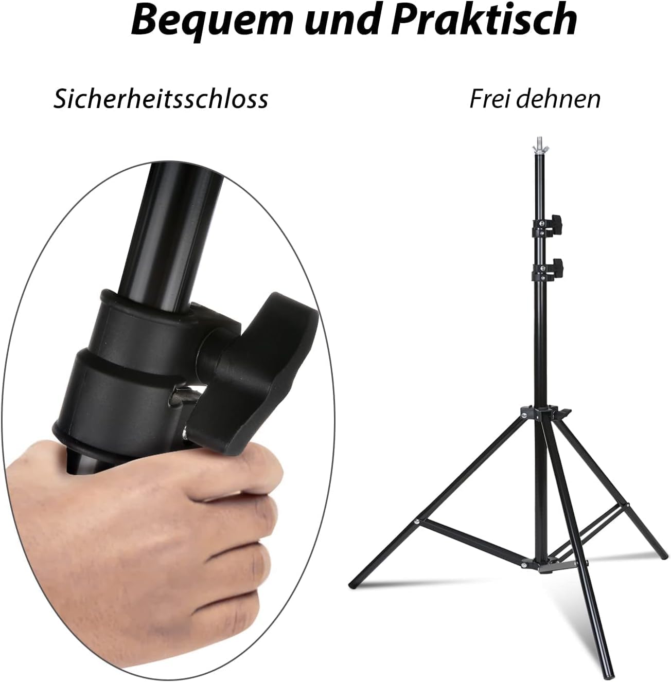 Trintion Support de Fond, 2x3m Support Fond Photo de Toile Réglable avec Sac de Transport Inclus, Convient pour Photographie, Diffusion en Direct, Mariage, etc.
