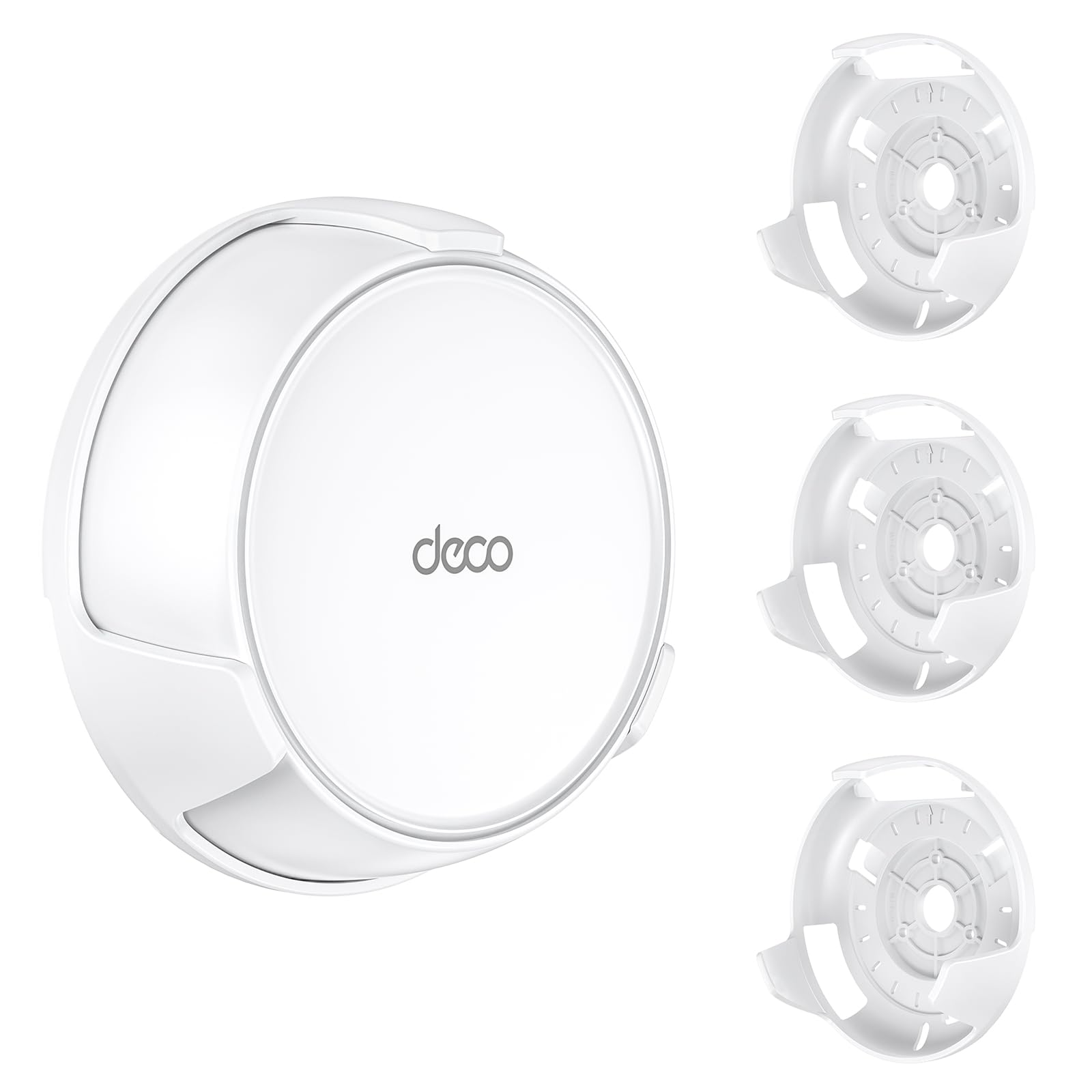 EDUP Wall Mount Holder for Deco BE23/ BE25/ BE3600/ BE5000 Mesh WiFi 7 System, Space-Saving Bracket with Hidden Cable Management, Secure & Stylish Design for Home and Office (White, 3 Pack)