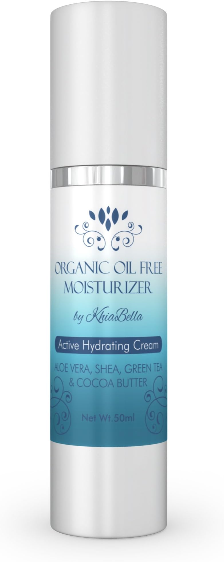 Best Organic Oil Free Anti-aging Facial Moisturizer Cream for Men and Women. Provides Exceptional Daily Moisture to Skin. Aloe, Green Tea & Shea Butter. Natural Safe for All Skin Types! By Khiabella
