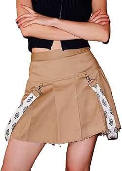 Amazon.co.jp: [エモダ] Dickies スカート プリーツ タイ ミニ