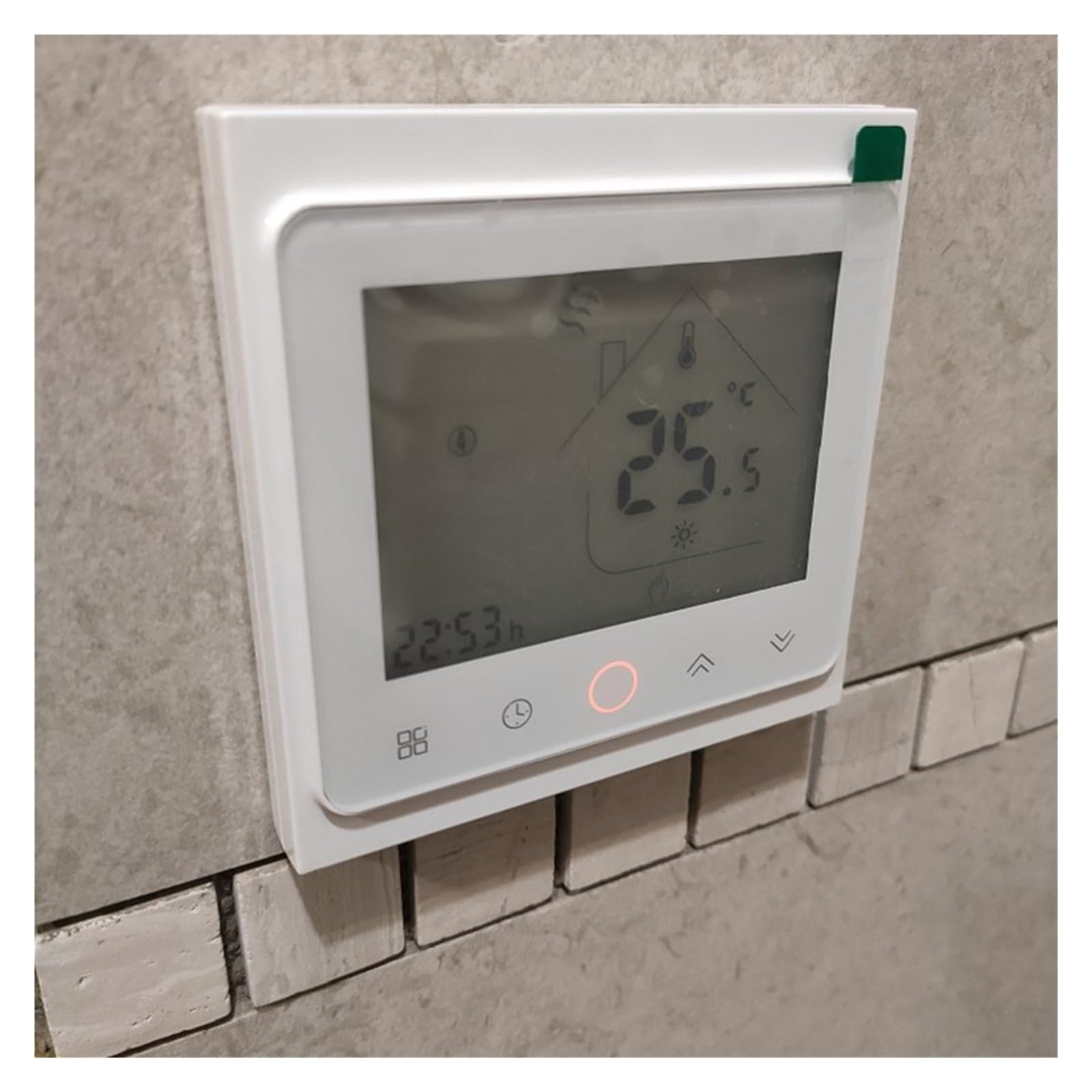 Inteligentny termostat Wifi Regulator temperatury do ogrzewania podłogowego Kocioł wodny/gazowy działa w domu OszczęDza Energię I Koszty Ogrzewania(Black,BHT-002GC (WiFi))
