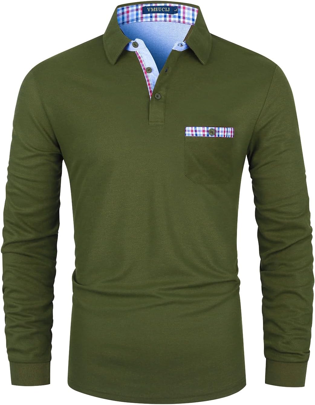 Polo Uomo Manica Lunga Cotone con Colletto Bottoni Sportive Base Polo Golf Maglie Lunghe Uomo l'autunno e l'inverno