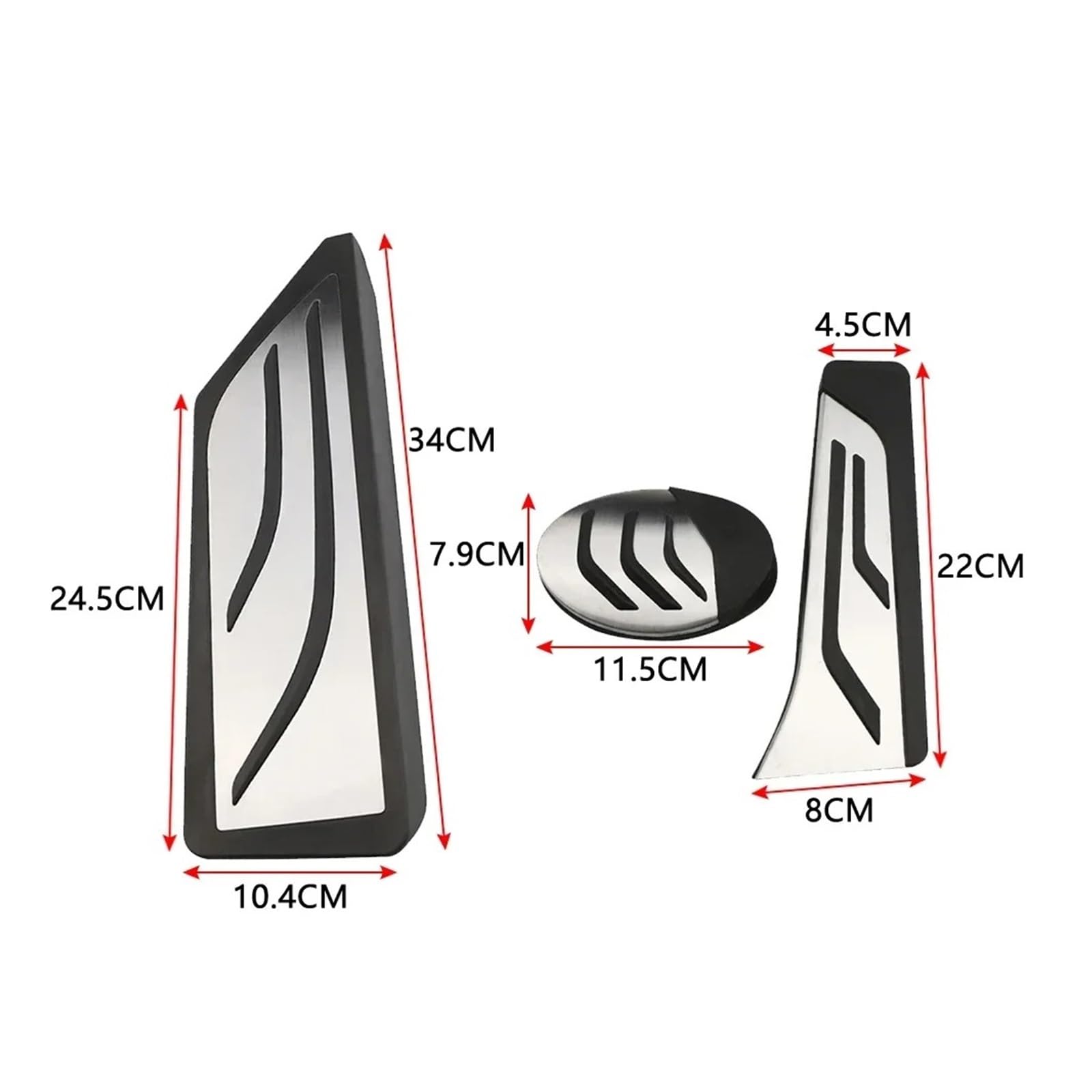 Pedal reposapiés coche Para BMW Para X1 F48 Para X2 F39 1 2 Series F40 F45 F46 AT Cubierta Pedal Reposapiés Freno Gas Almohadilla Acero Inoxidable