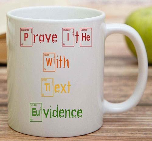 Miniatura 6 de Funny English Teacher Gift, Back To School Surprise for - Evidence Based Quote on 11 Oz White Ceramic Coffee Mug