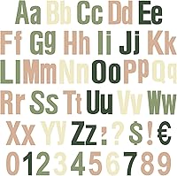 Vista 13 de 134 letras coloridas del alfabeto de 5 pulgadas, letras del alfabeto y recortes de puntuación para tablero de anuncios, juego de pared para tablero