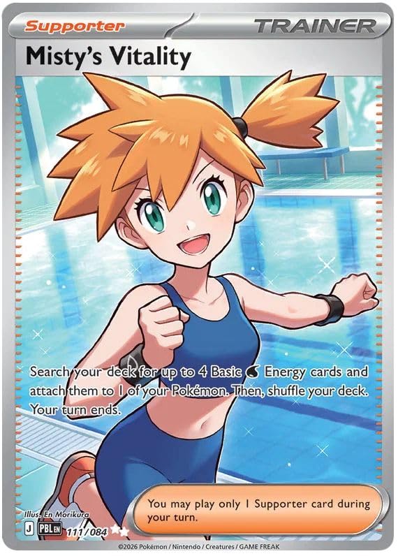 Misty's Vitality 111/84 Ultra rzadka karta Pokemon | Mega Evolution Pitch Black | ME05 | uwierzytelniony tytan