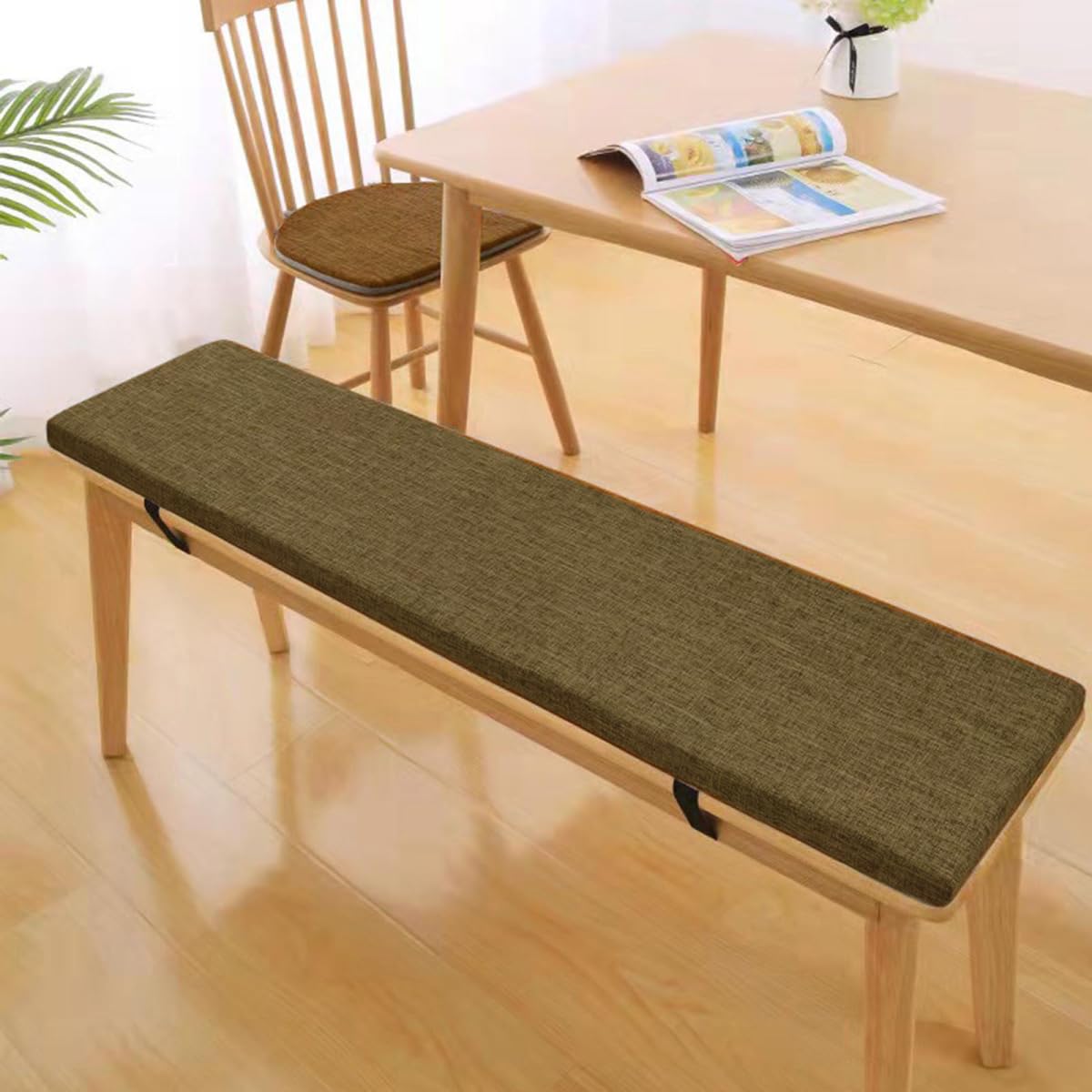 Bettschlange 3CM Dicke Sitzauflage Sitzkissen Bank, Bankauflage Bankkissen, Waschbare Stuhlkissen Bankpolster, Gartenbank Auflage Outdoor, Sitzkissen Groß für Stuhl Boden Bürostuhl