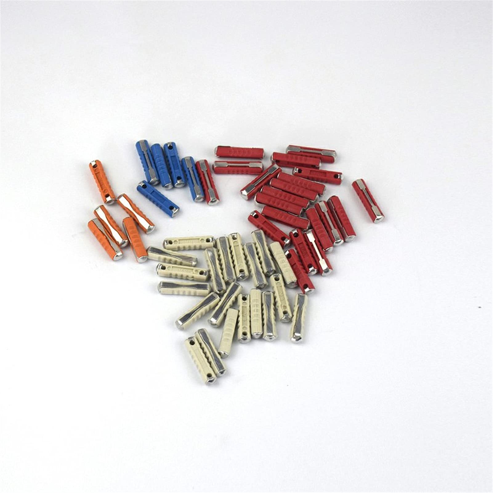 Cablaggio di protezione 50 Pz/Kit 5A 8A 16A 25A Kit di fusibili for auto d'epoca Fusibile for auto in ceramica Fusibile fusibile europeo automobilistico