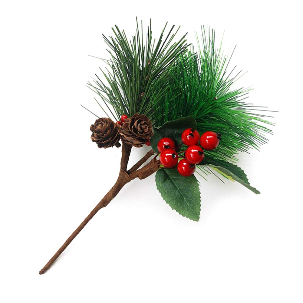 クリスマス ミニ人工松ぼっくり レッドベリー 人工松ピック 飾り 造花 Amazon｜EchoDone 10個入り 小さな人工松ピック 松ぼっくり