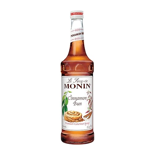 Monin - Jarabe de bollo de canela, sabor a canela suave y dulce, ideal para cafés congelados, cacaos y cócteles, vegano, sin OMG, sin gluten (25.4