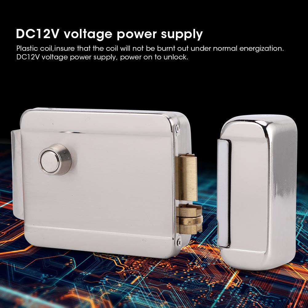 Antifurto Antifurto Serratura per cancello DC12V Serratura elettrica per controllo accessi con ingresso porta Serratura elettrica per scuole per hotel per casa