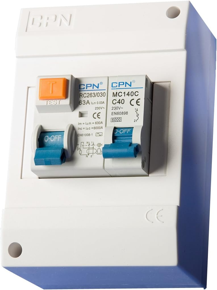 Cudis ECU04U/4 Insulated Shower Consumer Unit c/w 40A Type B MCB & 63A