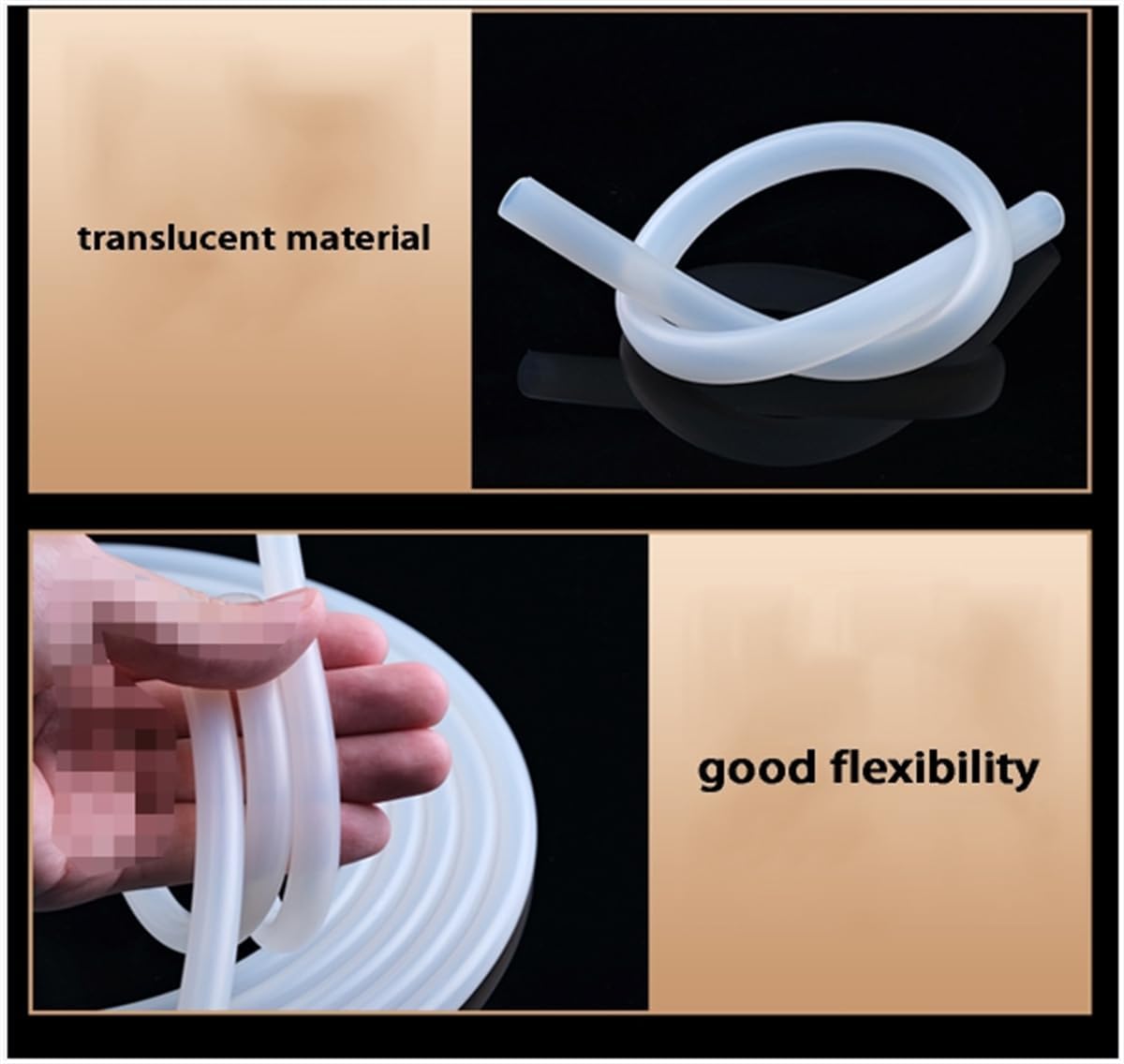 Silicone Tube Flexible Silicone Rubber Tubing Water Air Hose Pipe Translucent Length 10m,Inner Diameter 12mm,12mmx14mm