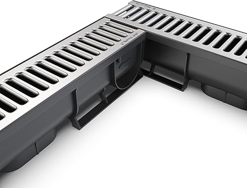 Miniatura 2 de Vodaland - Drenaje de zanja de acero inoxidable Pro Channel de 3 pulgadas, paquete de 5