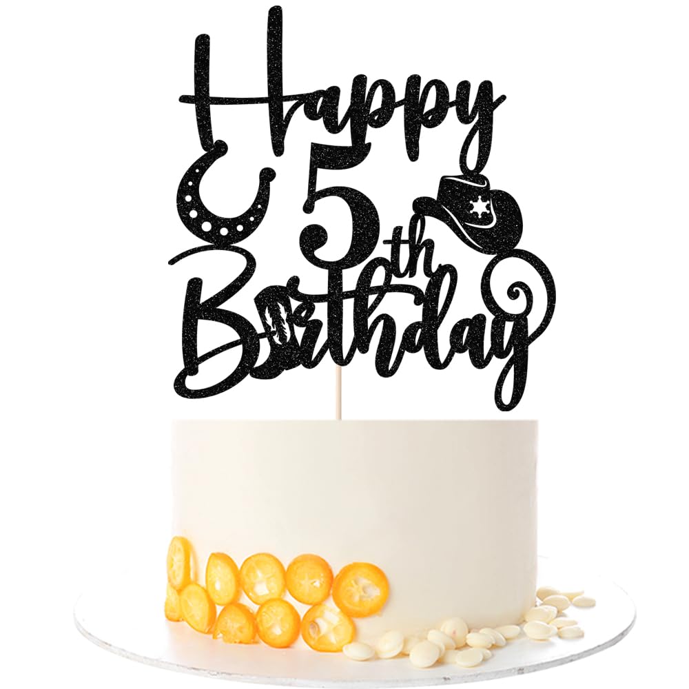 Kaoenla Cowboy Cake Topper-cowboy theme Happy 17th Birthday Decor,17th Birthday/Anniversary Party Decorations (5th) — image 1