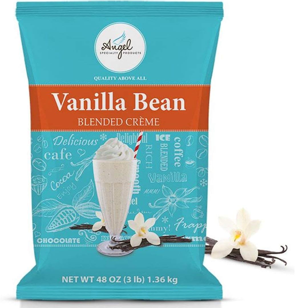 Angel Specialty Products, Blended Smoothie, Frappe Powder Mix, Vanilla Bean [3 LB] [34 Servings]