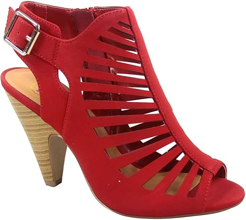 Vista 2 de FZ-Shaky-s - Sandalias de tacón grueso para mujer, con tiras y puntera abierta