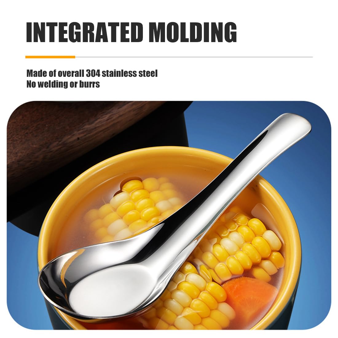 Lot De 7 Cuillères à Soupe Chinoises Noires - Ressourcerie Histoires