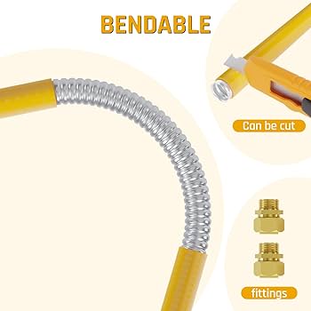 100FT 1/2 '' Flexible Gas Line,CSST Corrugated Stainless