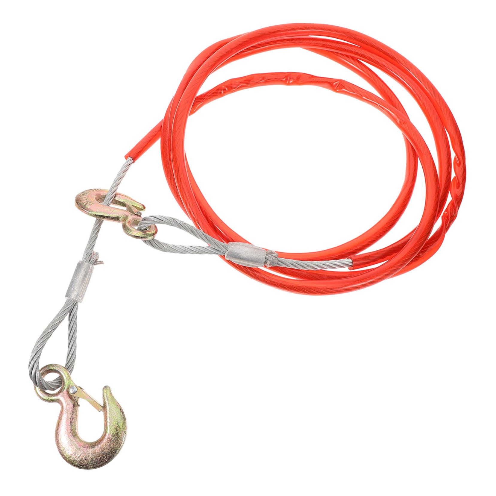 Luxshiny Racing Tow Cable Car Pulling Rope with Hook Durable Wire Traction Rope for Emergency Vehicle Towing and Heavy Duty Tow Strap for Trucks and Off Road