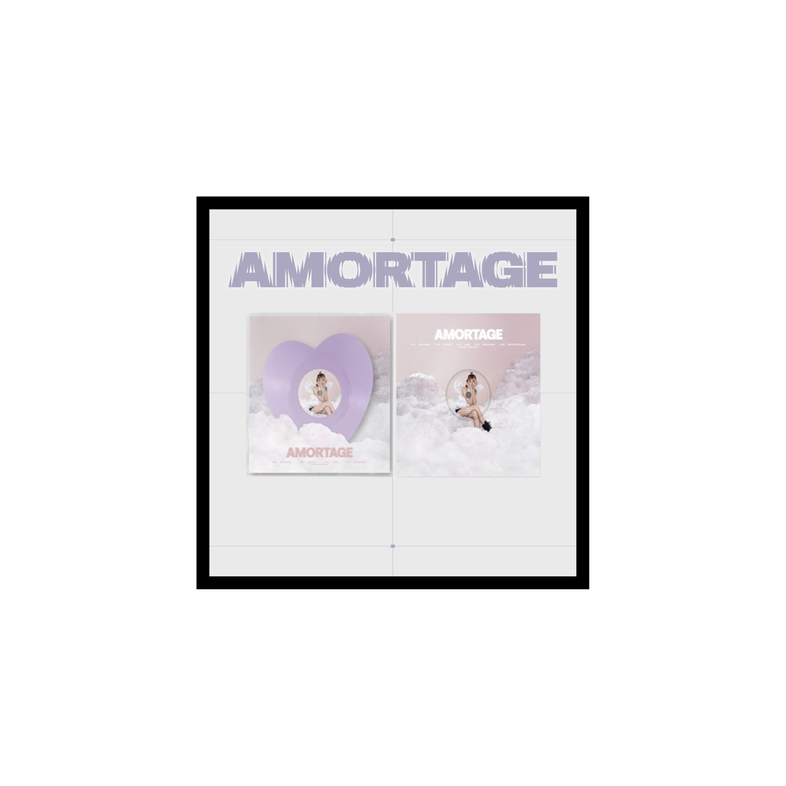 BLACKPINK Jisoo AMORTAGE 1st Mini Album LP 2 Version Set Vinyl