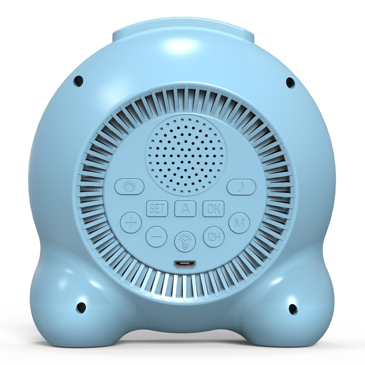 Sveglia per bambini, display a LED con sole e luna, con giorno e data, OK to Wake Clock con luce notturna, per bambini e bambini, regalo per ragazzi e ragazze (blu)